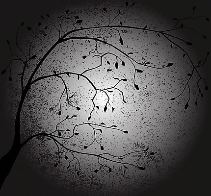 EPS 해외이미지 나무 실루엣 잎 일러스트 미술 목재 그래픽 검은색 어둠 가을 나뭇가지 티켓 숲 그림 공터 해외202004 해외일러스트 식물 계절 컬러 재료 문화예술 촬영기법 파일형식 벡터 이미지허브