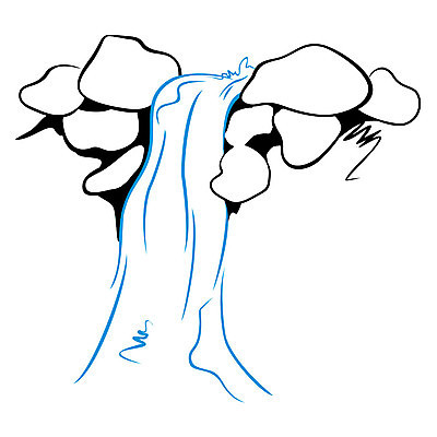 EPS 해외이미지 일러스트 자연 산 미술 풍경 물 파란색 강 검은색 폭포 가을 바위 흰색 개울 만화 스케치 그림 복고 고립 생태학 오아시스 해외202004 해외일러스트 자연요소 계절 교육 컬러 문화예술 돌_바위 생태계 파일형식 벡터 이미지허브