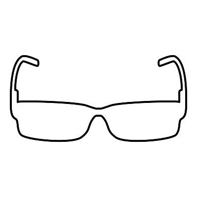 EPS 해외이미지 안경 일러스트 유리 선글라스 태양 유행 검은색 윤곽 비전 고립 해외202004 해외일러스트 자연요소 잡화 컬러 재질 파일형식 벡터 이미지허브