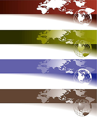EPS 해외이미지 배너 조각 지도 일러스트 경사 빨간색 초록색 파란색 컬러풀 세계 글로벌 갈색 지구본 시들음 지리 해외202004 해외일러스트 컬러 파일형식 벡터 이미지허브