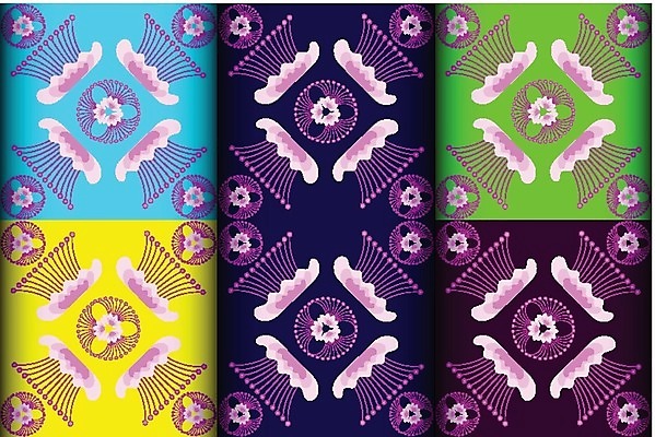 EPS 해외이미지 모양 디자인 분홍색 백그라운드 패턴 일러스트 벽지 추상 그래픽 장식 컬러풀 직물 해외202004 해외일러스트 컬러 무늬 파일형식 벡터 이미지허브