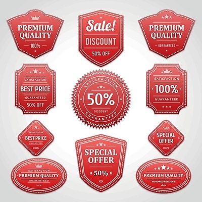 EPS 해외이미지 스티커 일러스트 사람없음 빨간색 세트 라벨 세일 해외202004 해외일러스트 컬러 프레임 파일형식 벡터 이미지허브