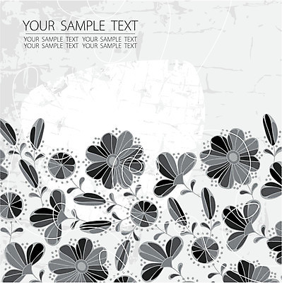 EPS 해외이미지 꽃 백그라운드 일러스트 타이포그라피 사람없음 회색 빈티지 해외202004 해외일러스트 식물 문자 컬러 컨셉 파일형식 벡터 이미지허브