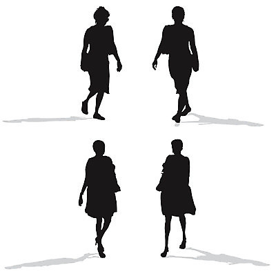 EPS 해외이미지 여자 실루엣 이동 일러스트 모션 그림자 사람 성인 일상 걷기 재촉 옛날 해외202004 해외일러스트 컨셉 촬영기법 라이프 파일형식 벡터 이미지허브
