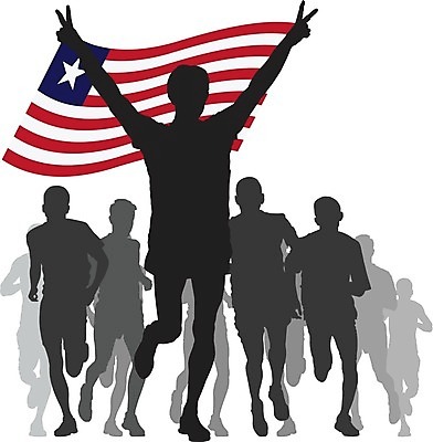 EPS 해외이미지 실루엣 스포츠 일러스트 건강 사람 깃발 라이벌 달리기선수 승자 해외202004 해외일러스트 촬영기법 육상선수 파일형식 벡터 이미지허브