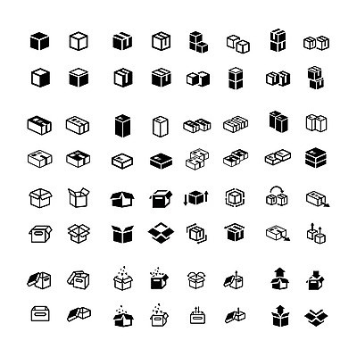 EPS 해외이미지 디자인 일러스트 화살 선물 상자 웹 놀람 오픈 심볼 사인 정사각형 패키지 판지 고립 해외202004 해외일러스트 도형 감정 인터넷 표정 파일형식 벡터 이미지허브