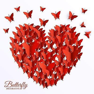 EPS 해외이미지 종이 날개 일러스트 발렌타인데이 사람없음 환경 보라색 희망 봄 꿈 해외202004 해외일러스트 계절 감정 컬러 데이이벤트 파일형식 벡터 이미지허브