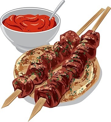 EPS 해외이미지 접시 음식 빵 토마토 일러스트 육류 돼지고기 요리 식사 저녁식사 소고기 튀김 꼬치 그릴 바비큐 양고기 점심식사 케밥 딜 피타 해외202004 해외일러스트 식기 채소 식재료 주방용품 파일형식 벡터 이미지허브