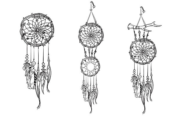 EPS 해외이미지 전통 일러스트 사람없음 장식 꿈 구슬 깃털 부적 드림캐쳐 해외202004 해외일러스트 파일형식 벡터 이미지허브