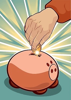 EPS 해외이미지 손 하늘색 일러스트 들기 신체부위 동전 저축 돼지저금통 투자 해외202004 해외일러스트 돈 비즈니스 모션 사람 금융 파란색 저금통 파일형식 벡터 이미지허브