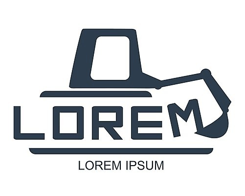 EPS 해외이미지 일러스트 프레임 사람없음 중장비 굴착기 심볼 해외202004 해외일러스트 산업장비 파일형식 벡터 이미지허브