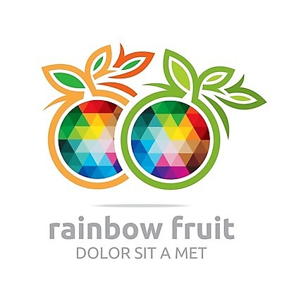 EPS 해외이미지 과일 일러스트 비즈니스 사람없음 심볼 무지개색 브랜딩 해외202004 해외일러스트 컬러풀 파일형식 벡터 이미지허브