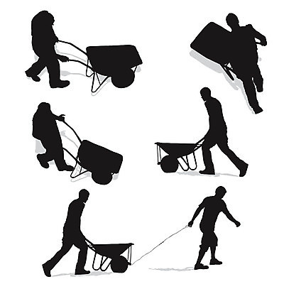 EPS 해외이미지 남자 실루엣 일러스트 건축양식 노동자 사람 건물 세트 수레 작업 바퀴 땅 수집 해외202004 해외일러스트 직업 건축물 건축 촬영기법 카트 파일형식 벡터 이미지허브