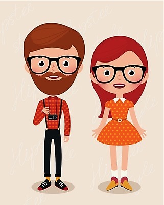 EPS 해외이미지 남자 안경 일러스트 소년 성인 10대 괴짜 힙스터 해외202004 해외일러스트 잡화 패션 어린이 컨셉 청소년 사람 파일형식 벡터 이미지허브