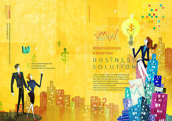 PSD 템플릿 편집 표지디자인 북디자인 여자 남자 북커버 비즈니스 전구 그래프 사람 빌딩 성인 세명 도시 비즈니스맨 비즈니스우먼 잡지 성인만 표지샘플 이미지템플릿 건물 간행물 직장인 파일형식