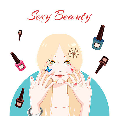 PSD 우먼라이프 여자 패션 리본 나비 곤충 백그라운드 일러스트 한명 사람 성인 뷰티 섹시 화장품 반지 네일아트 손톱 매니큐어 여자만 여자한명만 성인여자만 성인만 국내일러스트 동물 1 라이프스타일 손 컨셉 장신구 파일형식