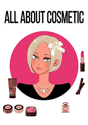 PSD 우먼라이프 여자 리본 백그라운드 일러스트 목걸이 한명 사람 성인 뷰티 섹시 화장품 립스틱 선크림 향수 여자만 여자한명만 성인여자만 성인만 국내일러스트 1 라이프스타일 컨셉 장신구 파일형식