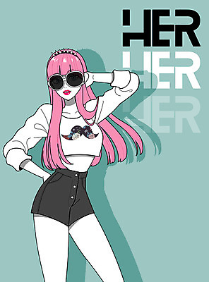 PSD 우먼라이프 긴머리 여자 패션 포즈 백그라운드 일러스트 한명 사람 성인 선글라스 뷰티 섹시 머리띠 여자만 여자한명만 성인여자만 성인만 국내일러스트 1 라이프스타일 헤어스타일 안경 컨셉 장신구 파일형식