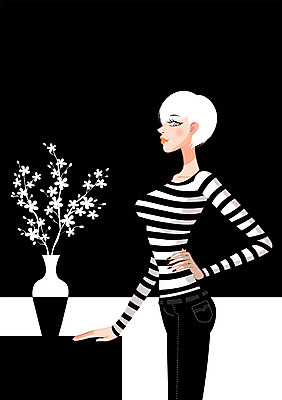 PSD 식물 우먼라이프 여자 패션 화분 백그라운드 일러스트 한명 사람 성인 뷰티 섹시 여자만 여자한명만 성인여자만 성인만 국내일러스트 1 라이프스타일 컨셉 파일형식