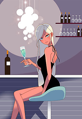 PSD 우먼라이프 긴머리 드레스 여자 패션 백그라운드 와인잔 의자 일러스트 조명 선반 실내 한명 사람 성인 뷰티 섹시 바 선술집 와인병 여자만 여자한명만 성인여자만 성인만 국내일러스트 1 라이프스타일 헤어스타일 옷 가구 컨셉 술잔 병_용기 내부 와인 술집 파일형식