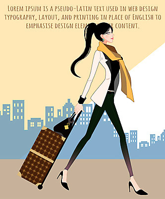 전신 PSD 우먼라이프 여자 패션 여행 백그라운드 가방 일러스트 한명 사람 빌딩 성인 뷰티 섹시 걷기 캐리어 도시 여자만 여자한명만 성인여자만 성인만 국내일러스트 1 라이프스타일 잡화 컨셉 모션 건물 여행가방 파일형식