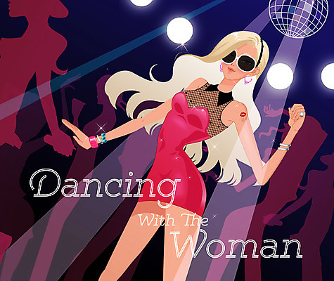 PSD 우먼라이프 여자 패션 백그라운드 일러스트 조명 한명 사람 성인 선글라스 섹시 춤 클럽 미러볼 여자만 여자한명만 성인여자만 성인만 국내일러스트 1 라이프스타일 안경 컨셉 문화예술 장식 파일형식