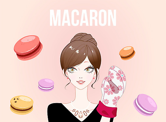 PSD 우먼라이프 여자 장갑 백그라운드 일러스트 요리 한명 사람 성인 섹시 제빵 마카롱 여자만 여자한명만 성인여자만 성인만 국내일러스트 1 라이프스타일 잡화 컨셉 디저트 제과제빵 파일형식