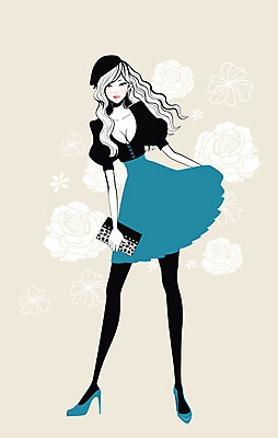 전신 PSD 모자 우먼라이프 여자 패션 백그라운드 일러스트 한명 서기 사람 성인 뷰티 섹시 하이힐 클러치 여자만 여자한명만 성인여자만 성인만 국내일러스트 1 라이프스타일 잡화 구두 컨셉 가방 모션 여성화 파일형식