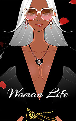 PSD 우먼라이프 긴머리 여자 패션 백그라운드 일러스트 목걸이 한명 사람 성인 선글라스 뷰티 섹시 귀걸이 여자만 여자한명만 성인여자만 성인만 국내일러스트 1 라이프스타일 헤어스타일 안경 컨셉 장신구 파일형식