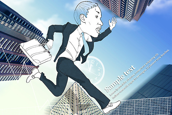 PSD 편집 편집이미지 남자 서류가방 비즈니스 포토일러 하늘 한명 사람 정장 빌딩 성인 달리기 비즈니스맨 남자만 남자한명만 성인남자만 성인만 이미지편집 1 옷 가방 모션 건물 직장인 파일형식