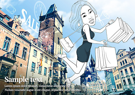 PSD 편집 편집이미지 여자 여행 가방 포토일러 한명 사람 성인 건물 관광지 쇼핑 쇼핑백 세일 카메라 여자만 여자한명만 성인여자만 성인만 이미지편집 1 건축물 잡화 전자제품 파일형식