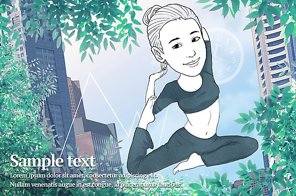 PSD 편집 편집이미지 여자 요가 포토일러 나뭇잎 건강 한명 사람 풍경 빌딩 성인 운동 여자만 여자한명만 성인여자만 성인만 이미지편집 1 웰빙 잎 건물 파일형식