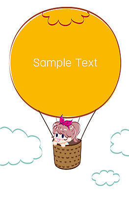 모양 구름 여자 백그라운드 일러스트 텍스트 프레임 한명 사람 성인 열기구 알림 여자만 여자한명만 성인여자만 성인만 국내일러스트 AI파일 자연요소 1 항공교통 파일형식 벡터