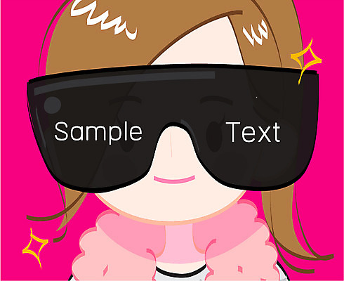 모양 여자 백그라운드 일러스트 텍스트 프레임 한명 사람 성인 선글라스 알림 여자만 여자한명만 성인여자만 성인만 국내일러스트 AI파일 1 안경 파일형식 벡터