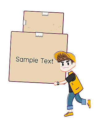 모양 남자 백그라운드 일러스트 텍스트 프레임 한명 사람 성인 상자 배달원 알림 배송 택배 남자만 남자한명만 성인남자만 성인만 국내일러스트 AI파일 직업 1 운송업 파일형식 벡터