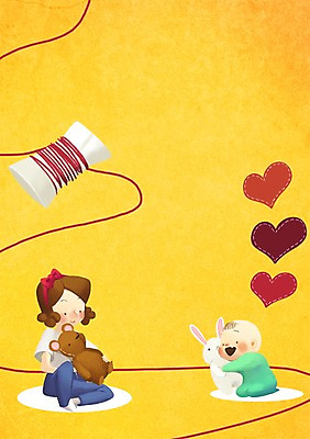 PSD 여자 남자 인형 일러스트 곰 사람 두명 하트 아기 토끼 체험학습 체험 실 제조 누나 아기만 국내일러스트 모양 동물 컨셉 포유류 가족 반려동물 파일형식