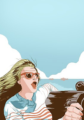 주간 PSD 라이프스타일 여자 여유 바다 백그라운드 일러스트 자동차 한명 사람 성인 야외 선글라스 드라이브 운전 즐거움 오픈카 여자만 여자한명만 성인여자만 성인만 국내일러스트 자연요소 1 감정 안경 육상교통 모션 승용차 생활 파일형식