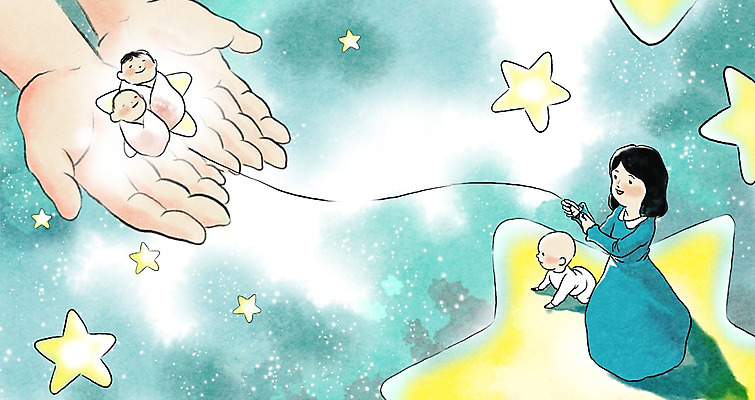 PSD 손 여자 남자 별 줄 백그라운드 일러스트 밤하늘 엄마 수채화 사람 여러명 성인 야외 신체부위 우주 희망 아기 야간 국내일러스트 자연요소 감정 다수 가족 하늘 파일형식