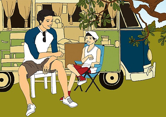 주간 PSD 나무 남자 여유 어린이 의자 일러스트 가족 휴식 함께함 사람 성인 야외 두명 화목 캠핑 캠핑카 부자지간 아트툰 남자만 국내일러스트 자연요소 식물 감정 아들 가구 컨셉 관계 자동차 레저 아빠 그림 파일형식