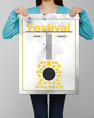 PSD 편집이미지 여자 포스터 악기 디자인시안 문화예술 프레임 실내 한명 상반신 성인 축제 기타 여자만 여자한명만 성인여자만 성인만 이미지편집 1 음악 현악기 사람 내부 파일형식