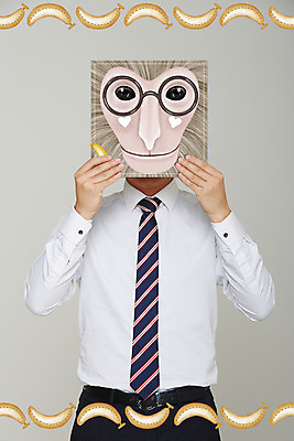 PSD 편집이미지 남자 포스터 셔츠 디자인시안 넥타이 프레임 바나나 가면 한명 사람 정장 성인 원숭이 남자만 남자한명만 성인남자만 성인만 이미지편집 1 잡화 옷 상의 과일 포유류 파일형식