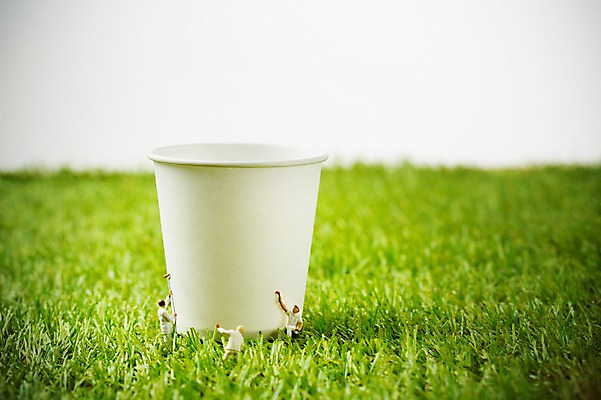 포토 JPG 스튜디오촬영 식물 백그라운드 실내 잔디 사람없음 아웃포커스 자연보호 환경 미니어처 피규어 종이컵 국내포토 자연 촬영기법 내부 컵 모형 보호 일회용 파일형식