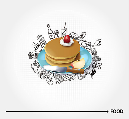 접시 커피 음식 일러스트 딸기 아이스크림 디저트 맥주 요리 사람없음 치킨 햄버거 칼 사과 생크림 파이 국내일러스트 AI파일 식기 음료 빵 과일 주류 패스트푸드 크림 닭고기요리 파일형식 벡터