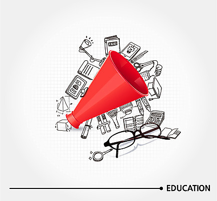 도형 교육 안경 일러스트 학사모 돋보기 실험기구 사람없음 책 컴퓨터 확성기 계산기 알림 국내일러스트 AI파일 모자_잡화 잡화 과학 졸업 문구용품 전자제품 장비 파일형식 벡터