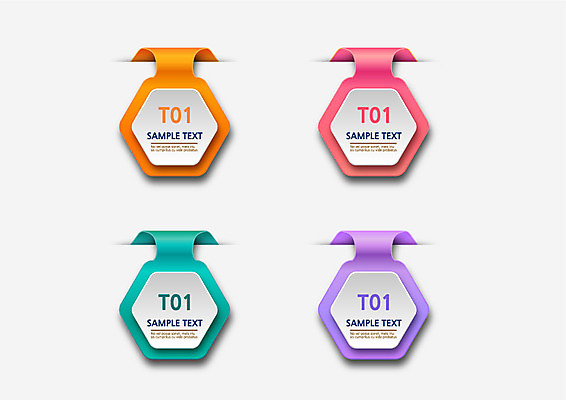 컬러 일러스트 사람없음 컬러풀 견본 인포그래픽 육각형 서류판 국내일러스트 AI파일 도형 사무용품 파일형식 벡터