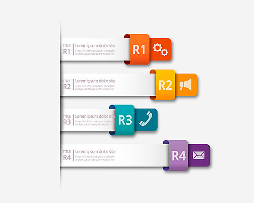 컬러 일러스트 사람없음 컬러풀 확성기 인포그래픽 바퀴 편지 수화기 톱니바퀴 서류판 국내일러스트 AI파일 사무용품 전화기 파일형식 벡터