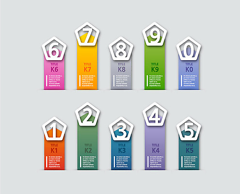 컬러 일러스트 사람없음 컬러풀 숫자 견본 인포그래픽 서류판 국내일러스트 AI파일 문자 사무용품 파일형식 벡터