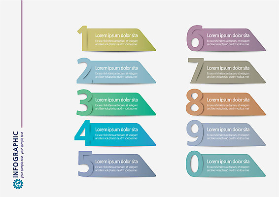 컬러 일러스트 사람없음 컬러풀 숫자 견본 인포그래픽 서류판 국내일러스트 AI파일 문자 사무용품 파일형식 벡터