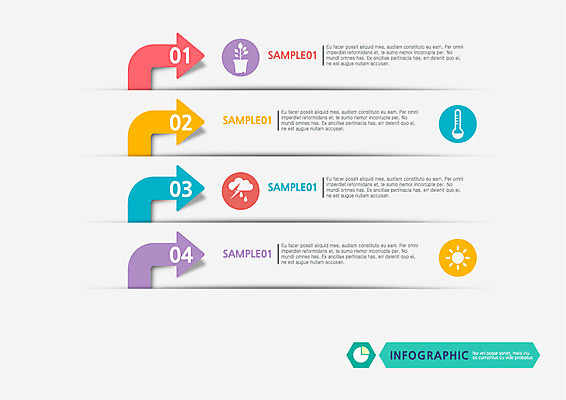구름 화살표 화분 컬러 일러스트 날씨 사람없음 컬러풀 태양 견본 인포그래픽 온도계 체온계 국내일러스트 AI파일 자연요소 파일형식 벡터