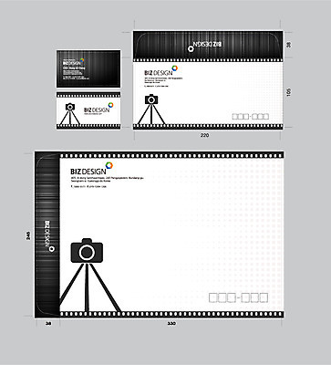 템플릿 컬러 명함 명함템플릿 봉투 서류봉투 편지봉투 사람없음 세트 카메라 검은색 패키지 삼각대 봉투템플릿 우편봉투 비즈디자인 이미지템플릿 AI파일 전자제품 편지 우편물 파일형식 벡터